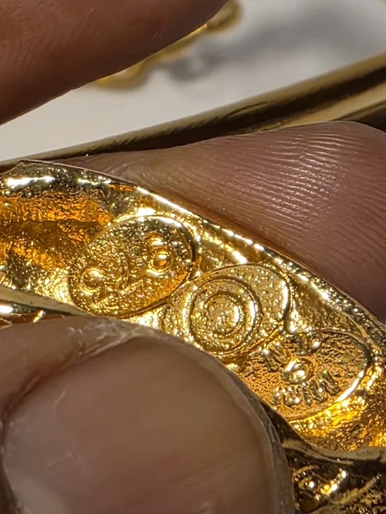 Vintage 1973 Mimi di N Gold Tone Statement Necklace Signed Designer - Picture 6 of 7